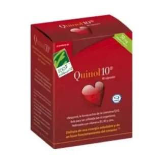 QUINOL10®-50MG. 90 CAP. Caja con 90 cápsulas de 50mg de Ubiquinol (en blister)