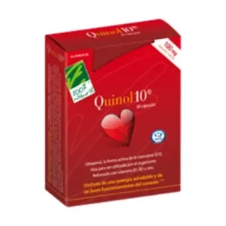 QUINOL10®-100MG. 30 PERLAS Caja con 30 perlas de 100mg de Ubiquinol (en blister)