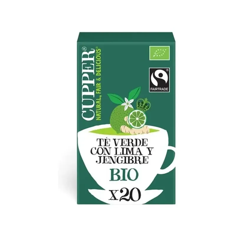 TÉ VERDE CON LIMA Y JENGIBRE  BIO,