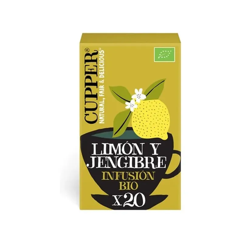 INFUSIÓN LIMÓN Y JENGIBRE BIO, 20 B