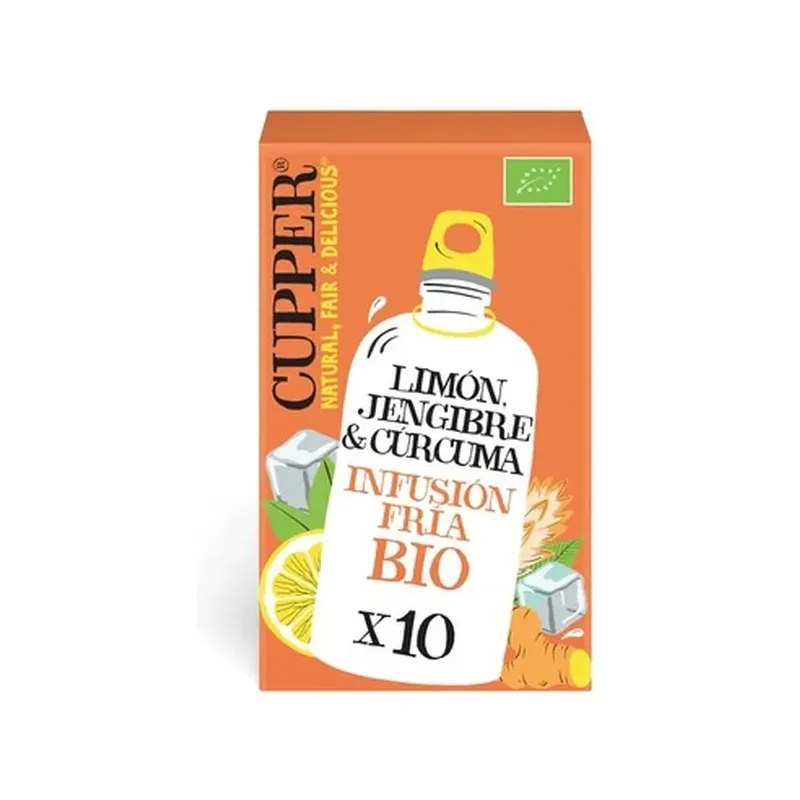INFUSIÓN FRÍA CON LIMÓN, JENGIBRE Y