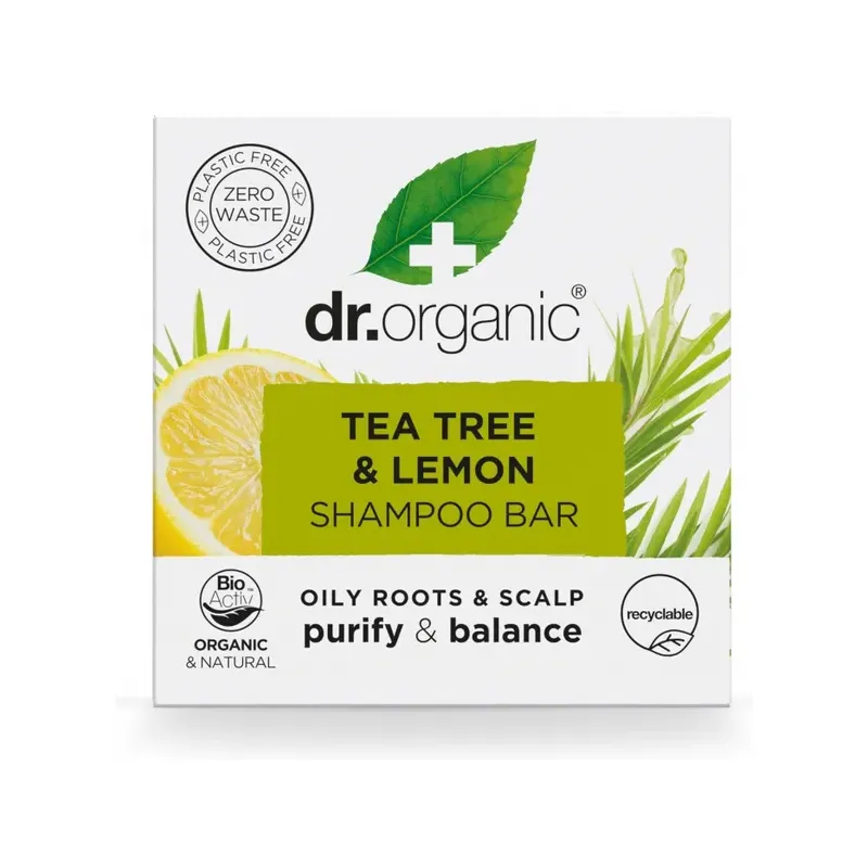 CHAMPÚ SÓLIDO ARBOL DE TÉ Y LIMÓN para cabellos grasos 75gr
