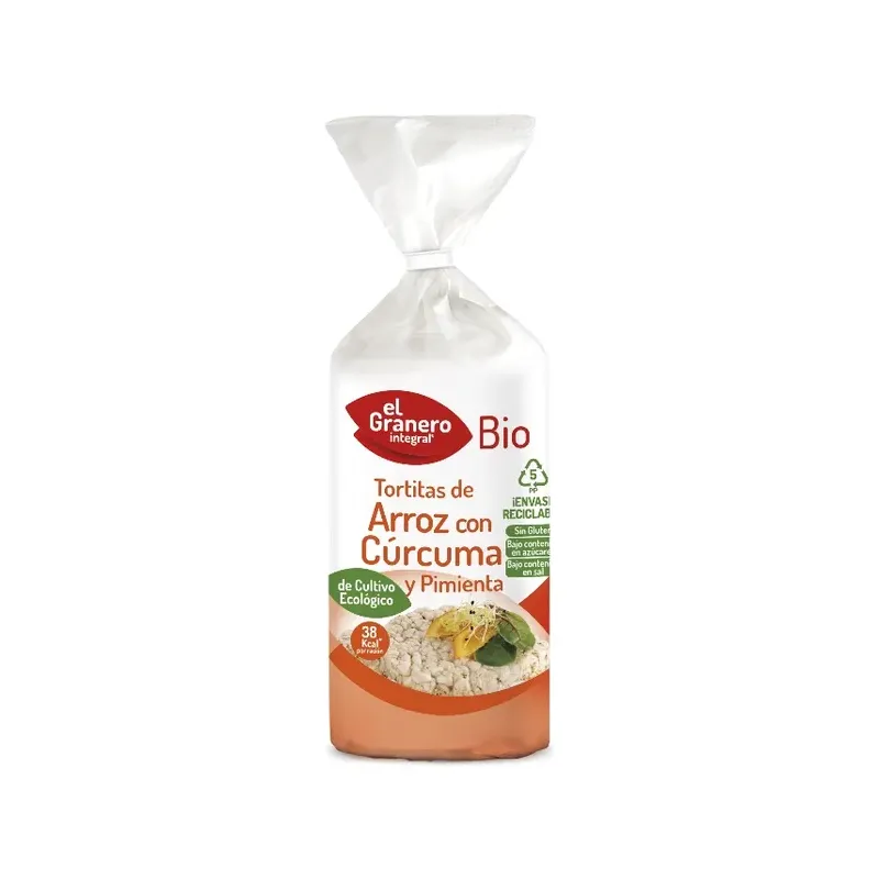 TORTITAS DE ARROZ CON CÚRCUMA Y PIM