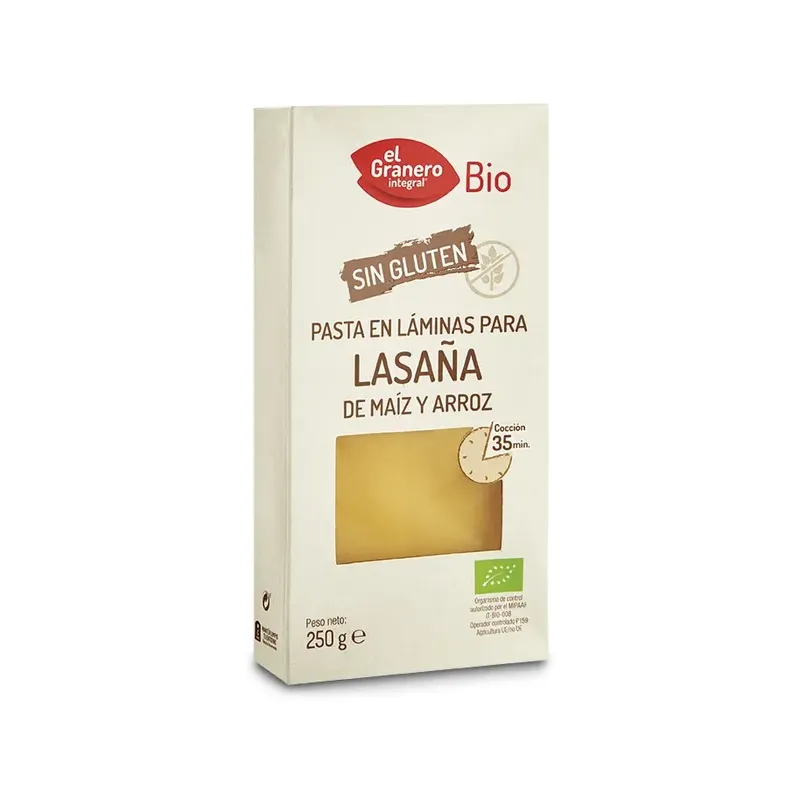 LÁMINAS LASAÑA SIN GLUTEN BIO, 250