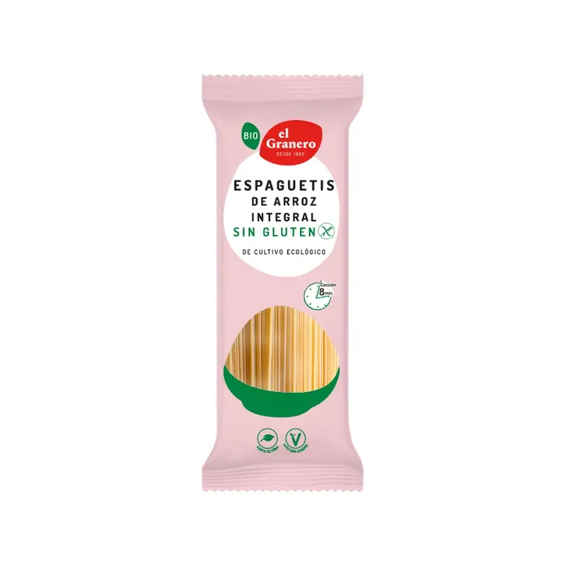 ESPAGUETIS DE ARROZ INTEGRAL SIN GLUTEN BIO 500 G