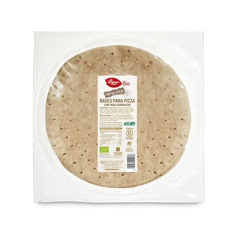 BASES DE PIZZA CON TRIGO SARRACENO