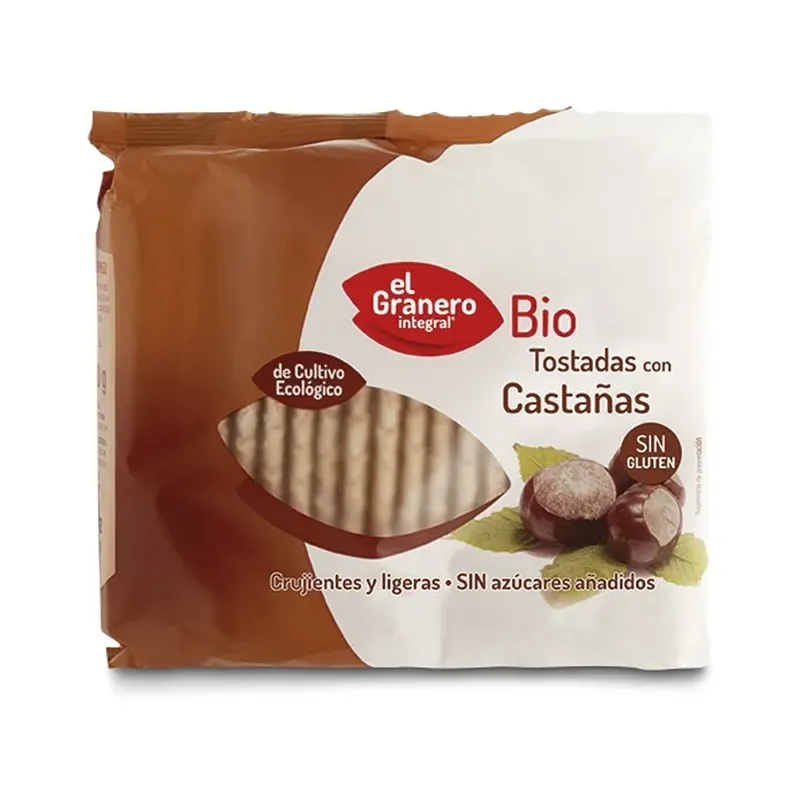 TOSTADAS DE CASTAÑA SIN GLUTEN BIO, 95G