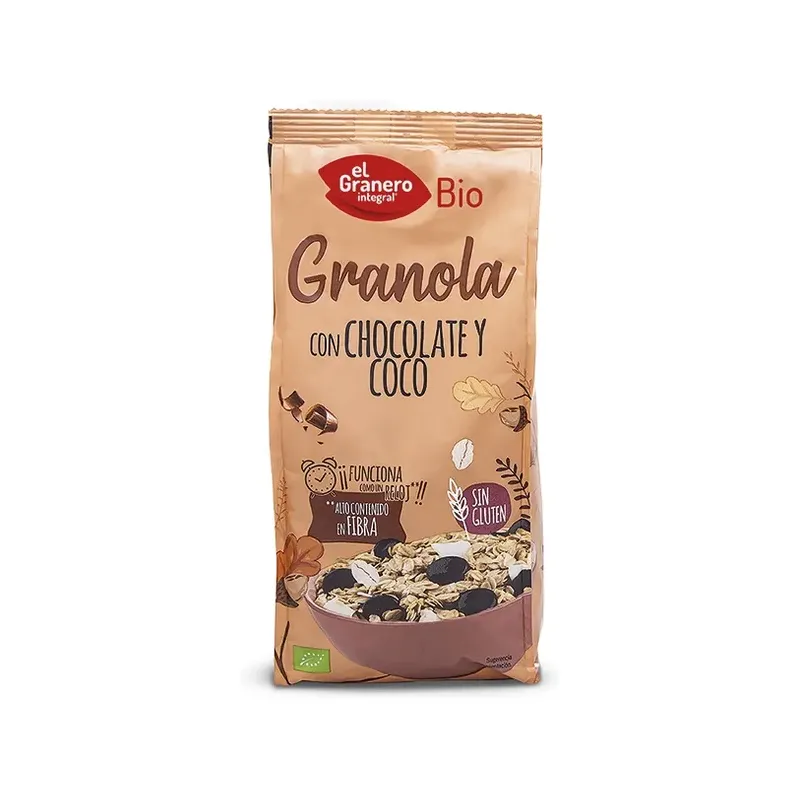 GRANOLA CON CHOCOLATE Y COCO S/GLUTEN 350G